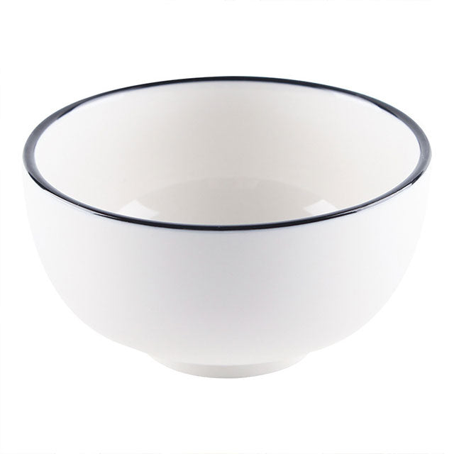 Elegant European Style Black Line Series Dinnerware 16 Pcs