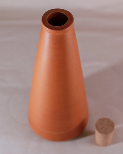 Handmade Conical Terracotta Bottle - Natural Cooling, Pure Hydration