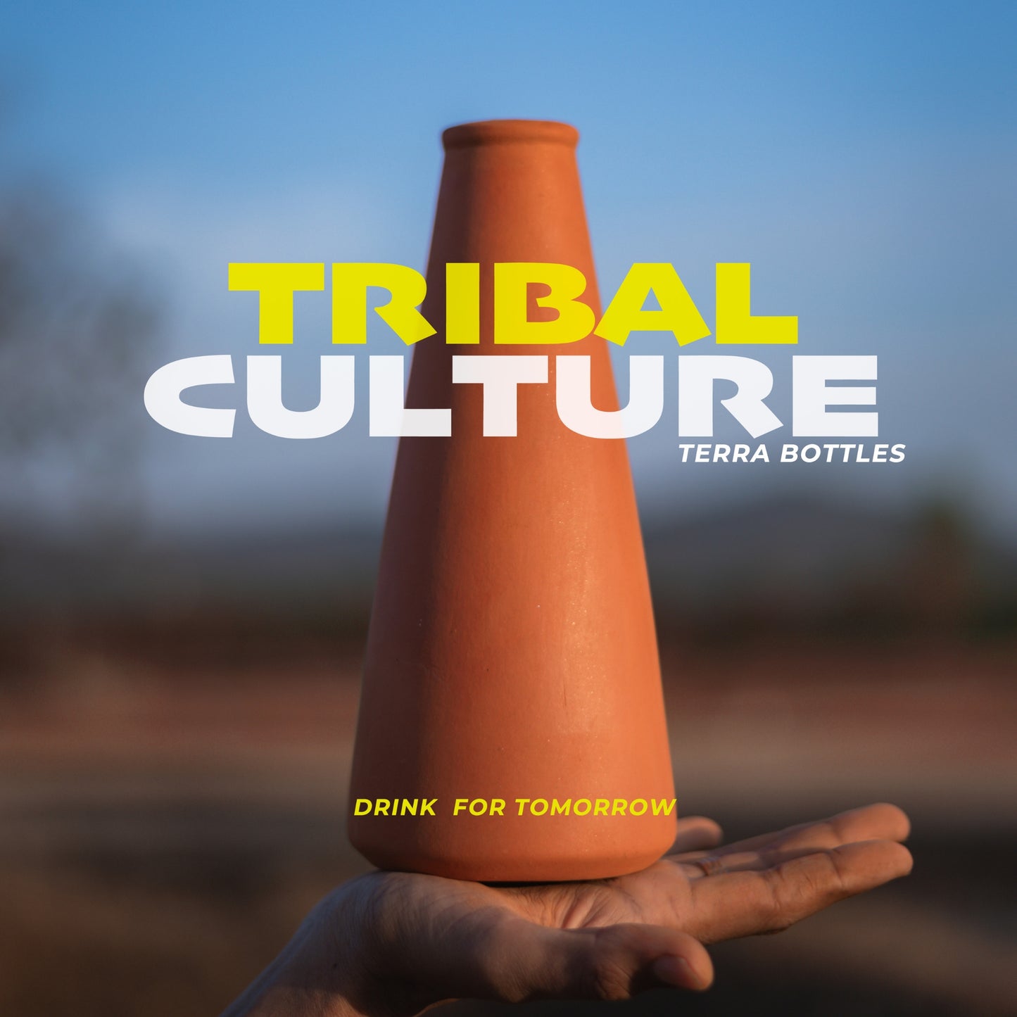 Handmade Conical Terracotta Bottle - Natural Cooling, Pure Hydration
