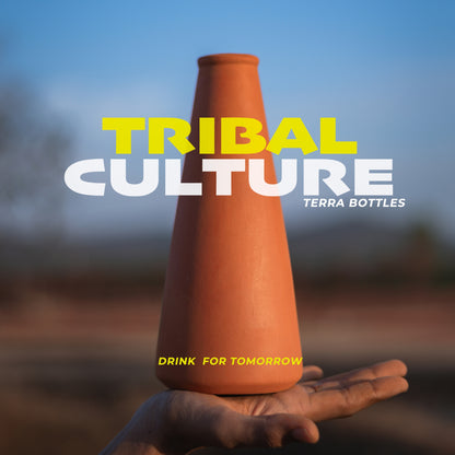 Handmade Conical Terracotta Bottle - Natural Cooling, Pure Hydration