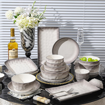 Graceful Classic Plant Glaze Ceramic Dinner Set – 54pcs of Luxury & Style