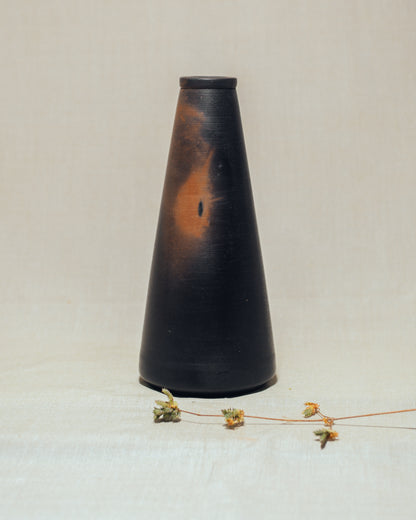 Handmade Clay Black Bottle