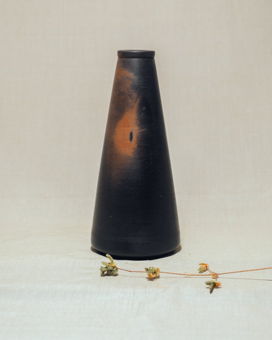 Handmade Clay Black Bottle