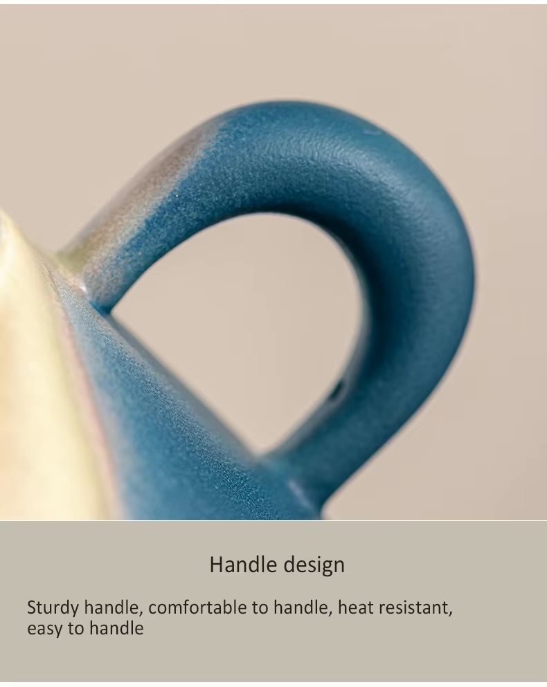 Classic Blue Ceramic Coffee Cup – Elegant & Durable