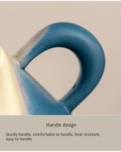 Classic Blue Ceramic Coffee Cup – Elegant & Durable