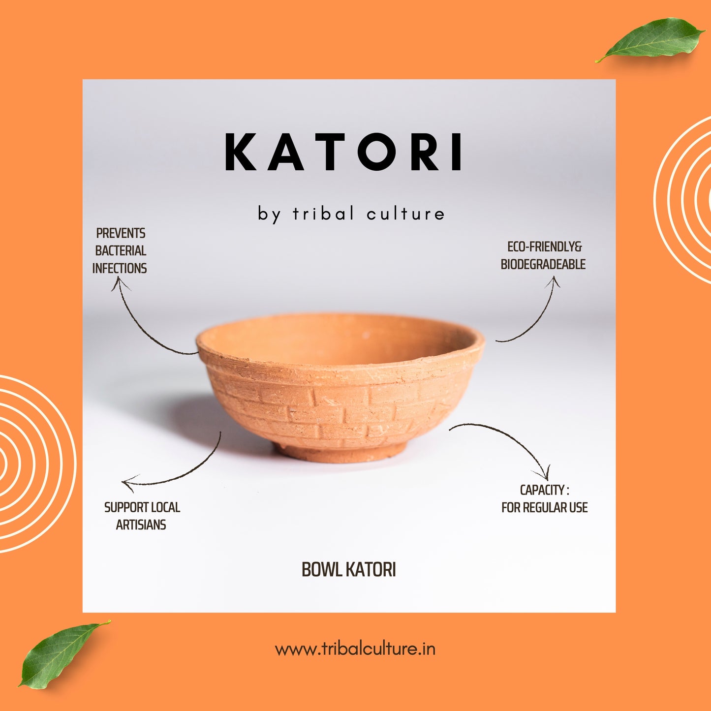 60Ml Disposable Clay Bowl/Katori | Ecofriendly | Pack of 24pcs