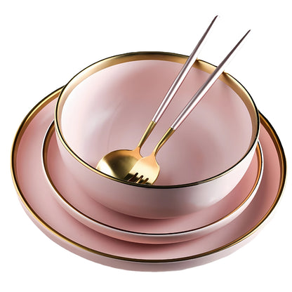 Luxury Smooth Gold-Edged Dinnerware