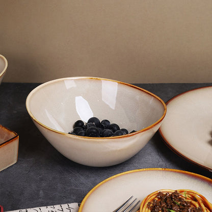 Western Cuisine Light Brown Luxury Fine Dine Tableware