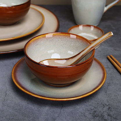 Western Cuisine Light Brown Luxury Fine Dine Tableware