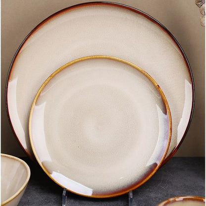 Western Cuisine Light Brown Luxury Fine Dine Tableware