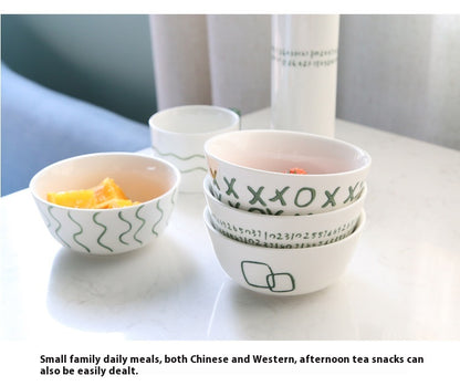 Hand-Painted Western Style Crayon Dinner Set (Round 17-Piece)