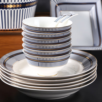 Luxury Blueshire 58 Pcs Dinner / Tea Set with Gift Box