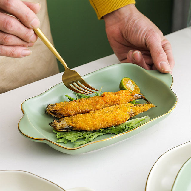 Luxury Royal Horeca Western Reactive Green Dinner Set Of 18 Pcs