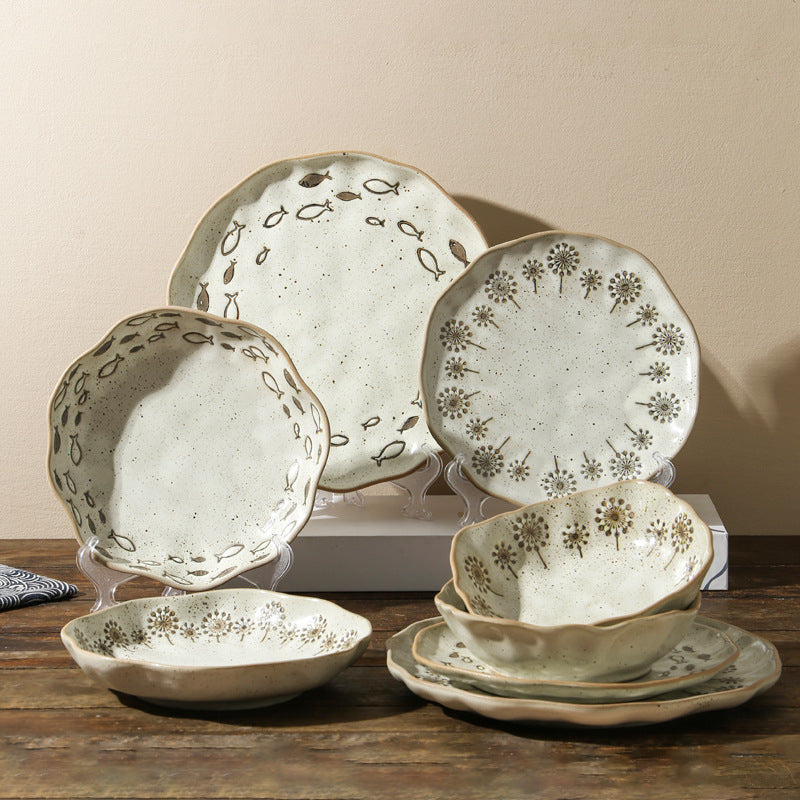 Rustic Modern Irregular Coarse Dinnerware