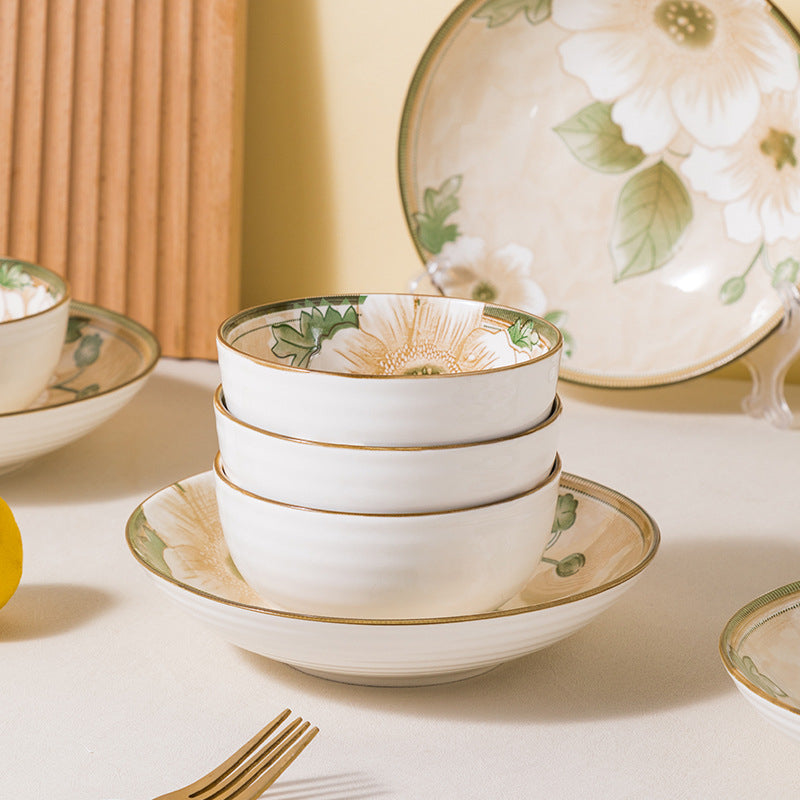 Hand Painted Floret Style Dinnerware