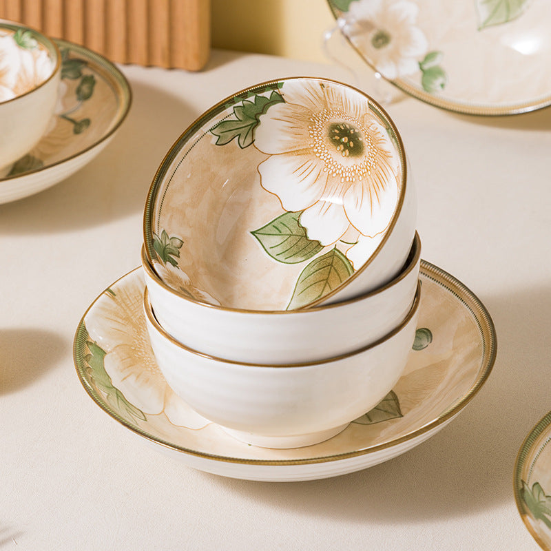 Hand Painted Floret Style Dinnerware