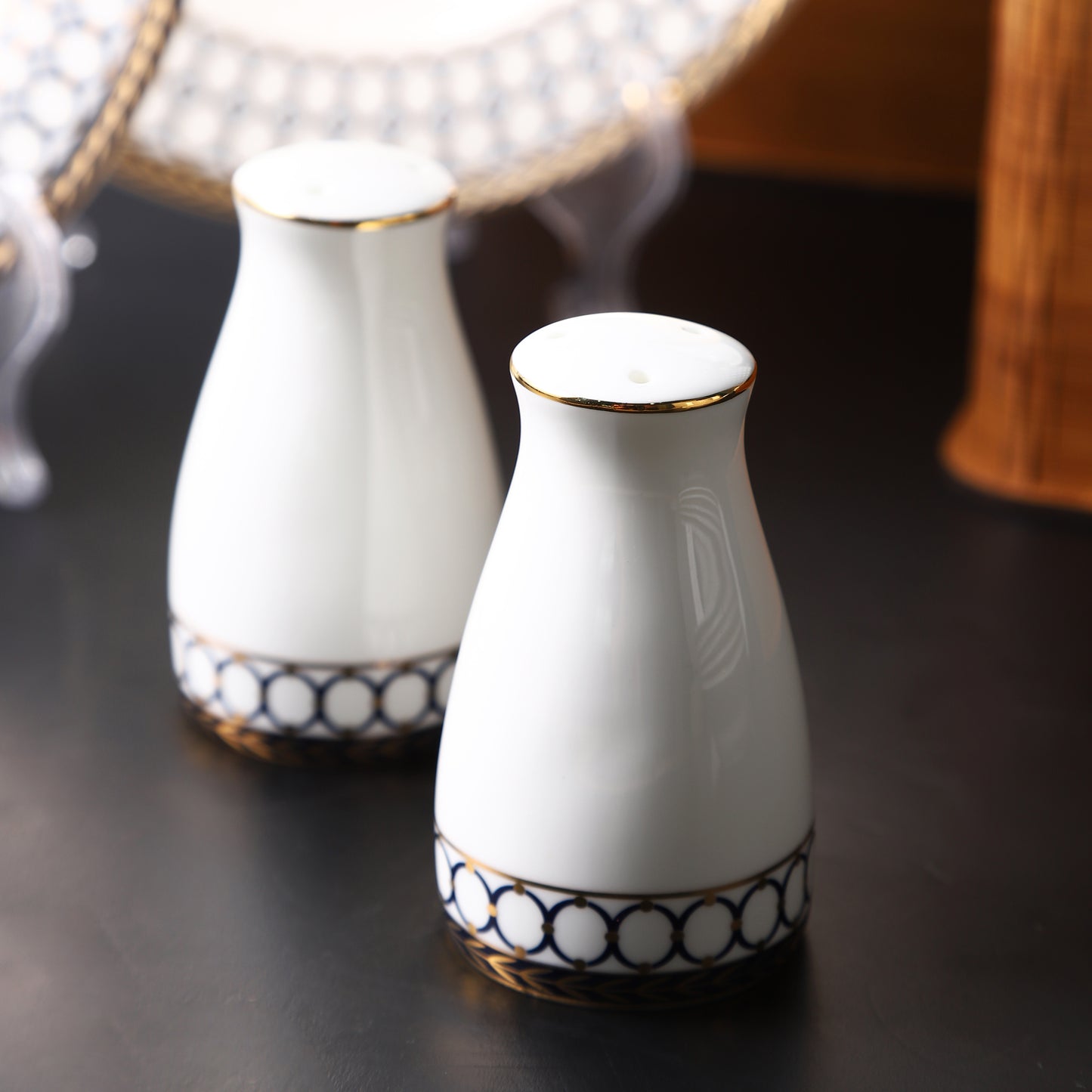 Odessa Cobalt Gold 58 Pcs Dinner Set with Gift Box