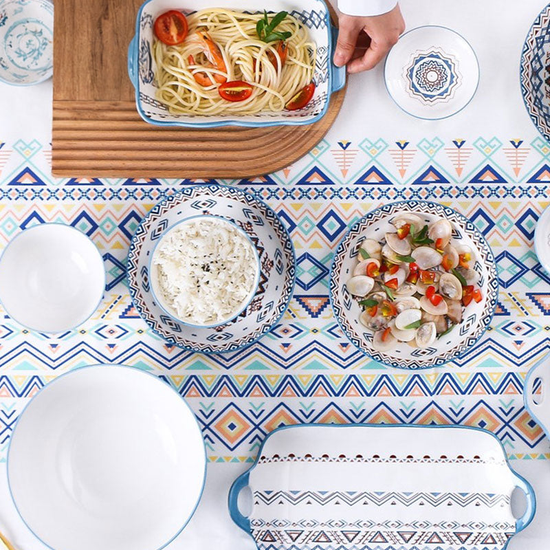 Japanese Bohemian Ceramic Dinnerware 32pcs