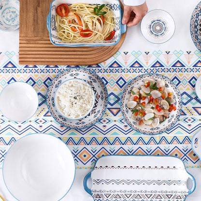 Japanese Bohemian Ceramic Dinnerware 32pcs