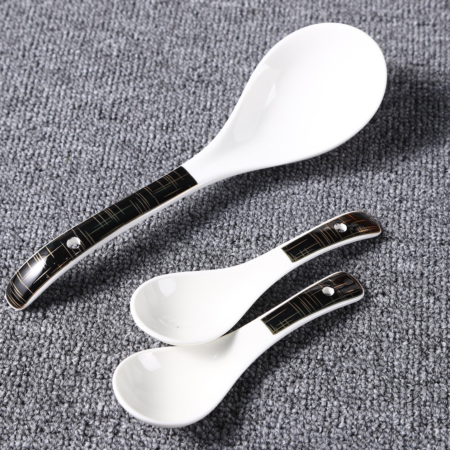 Marble Black Royal Style Luxury Dinnerware 58 Pcs