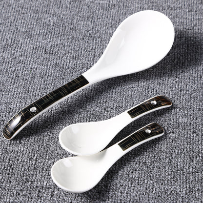 Marble Black Royal Style Luxury Dinnerware 58 Pcs