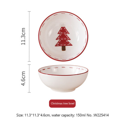 Nordic Stitching Santa Claus Dinnerware | 30 Pcs