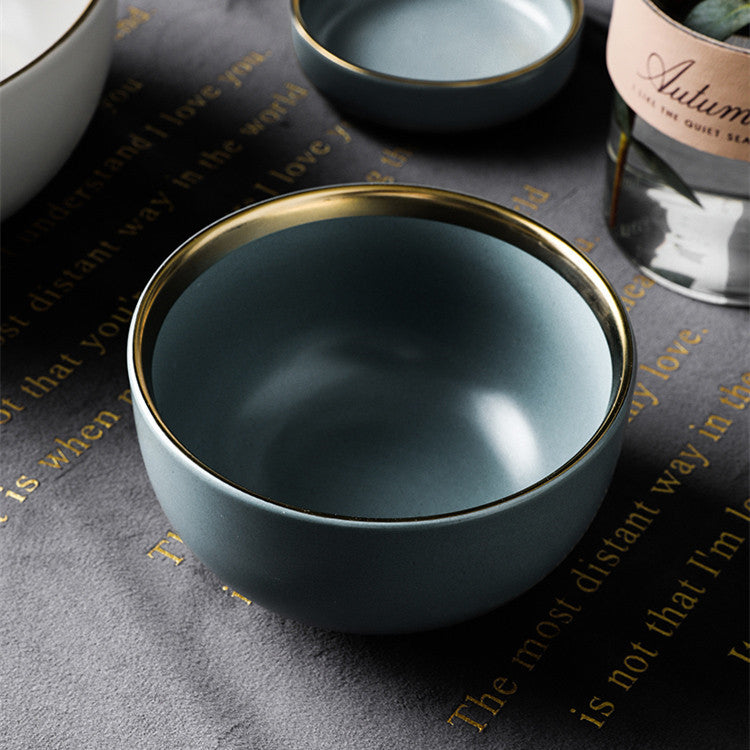 Luxury Smooth Gold-Edged Dinnerware