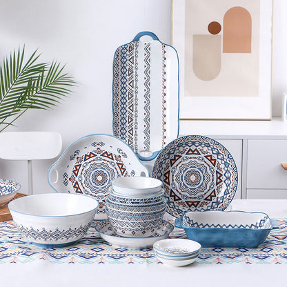 Japanese Bohemian Ceramic Dinnerware 32pcs