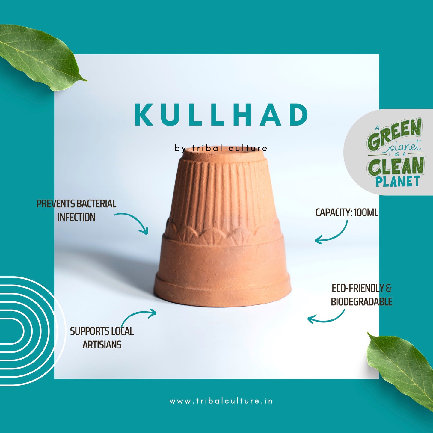 180 Ml, 24pcs Biodegradable Clay Cups| Disposable Drinking Cups