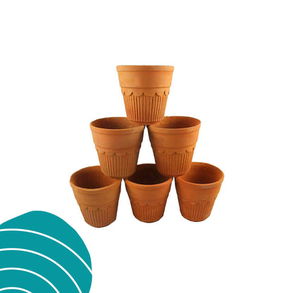 180 Ml, 24pcs Biodegradable Clay Cups| Disposable Drinking Cups