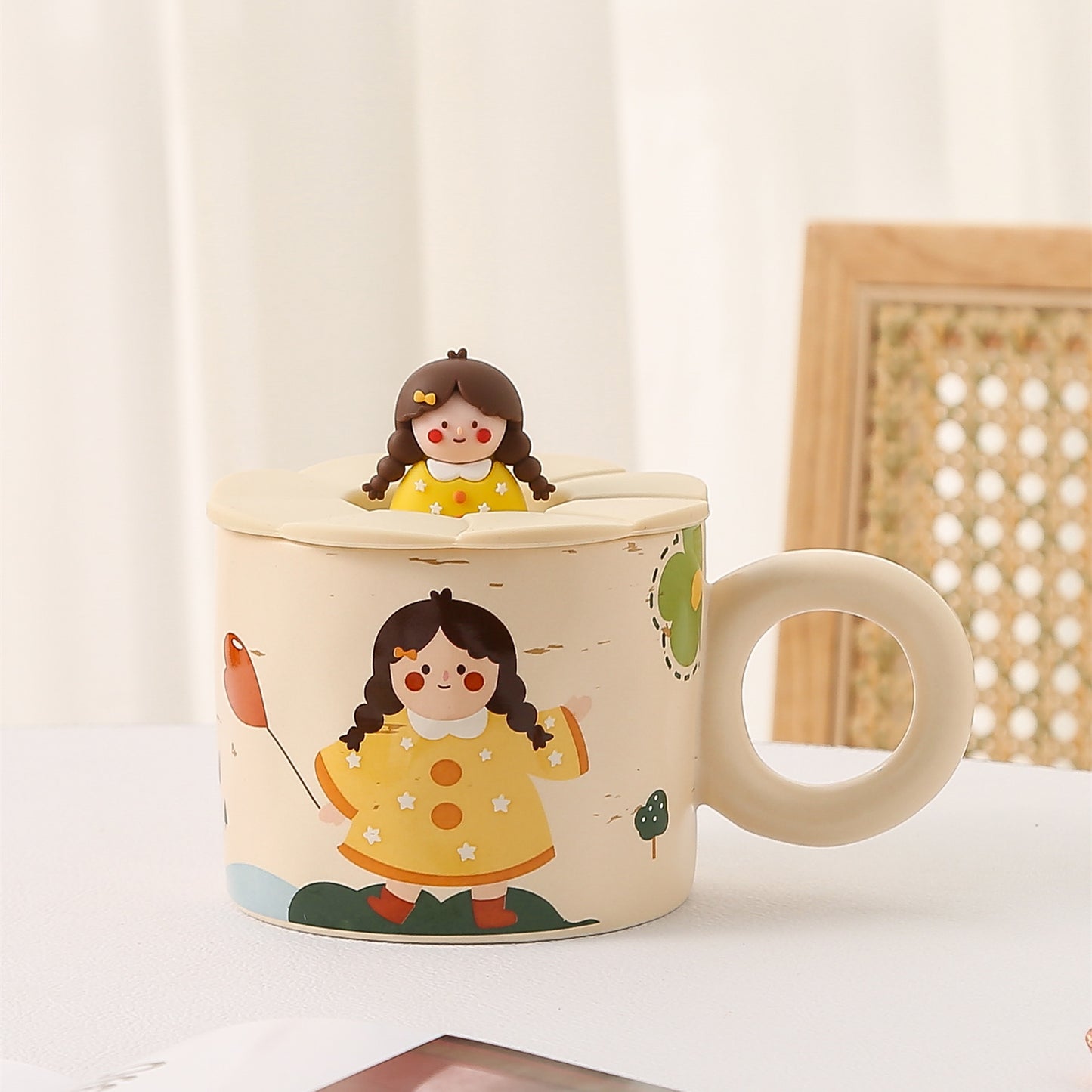 Mug with Cute Comic Book Pattern 500ml