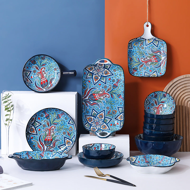 Modern Bohemia – Contemporary Ceramic Dinner Set with Artistic Flair