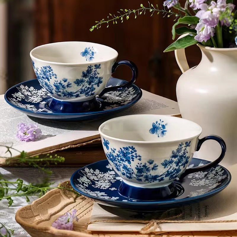 Timeless Blue & White Porcelain Coffee & Teacup Set