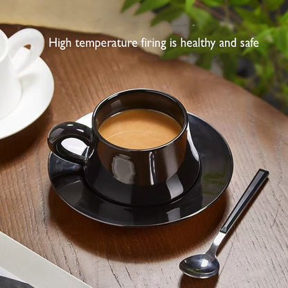 Round Porcelain Coffee Cup with Classic Design 280ml