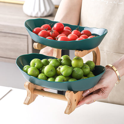 Nordic-Inspired 2-Tier Dessert & Candy Serving Plate – Sophisticated Luxury Design