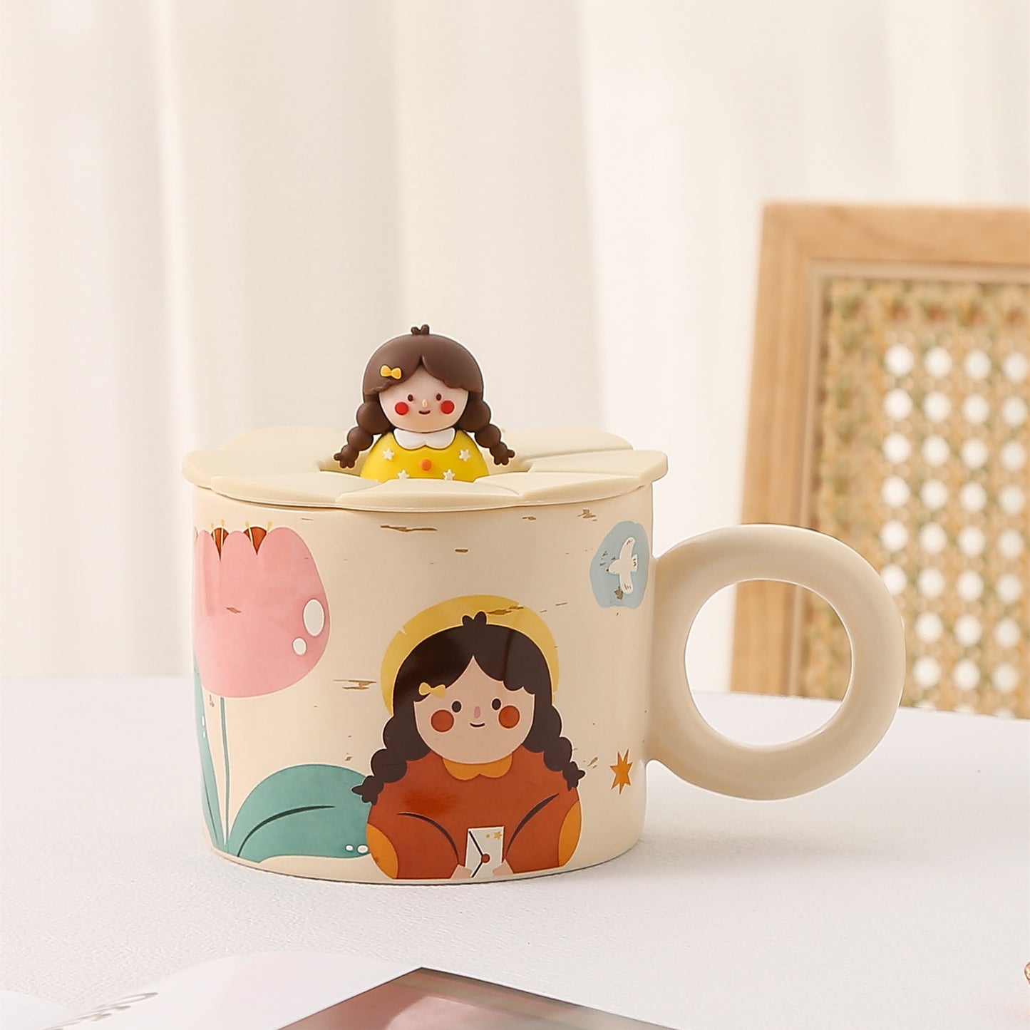 Mug with Cute Comic Book Pattern 500ml