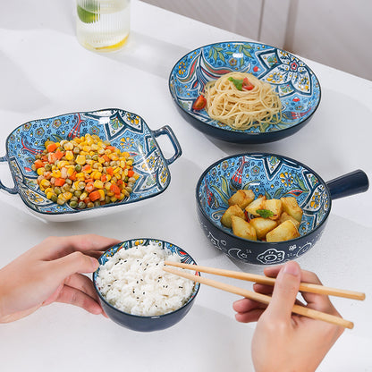 Modern Bohemia – Contemporary Ceramic Dinner Set with Artistic Flair