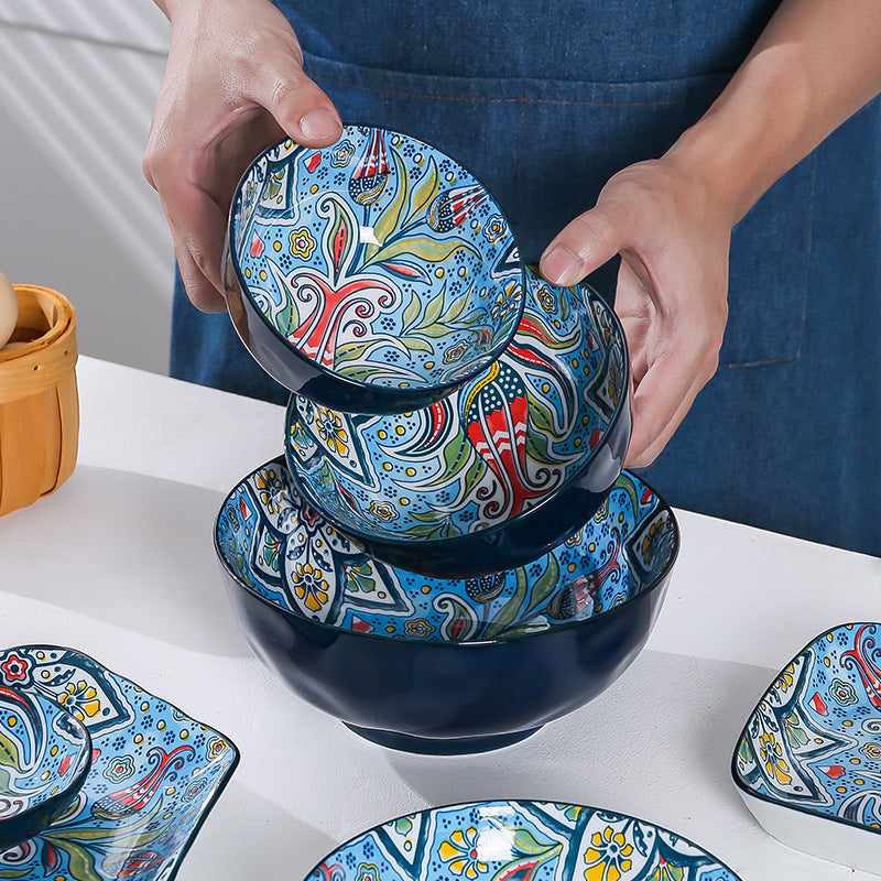 Modern Bohemia – Contemporary Ceramic Dinner Set with Artistic Flair
