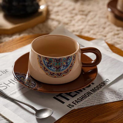 Vintage British Ceramic Coffee Cup & Saucer Set – 280ml