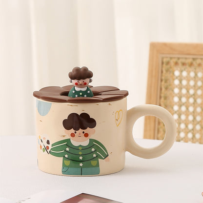 Mug with Cute Comic Book Pattern 500ml