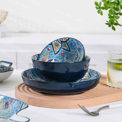 Modern Bohemia – Contemporary Ceramic Dinner Set with Artistic Flair