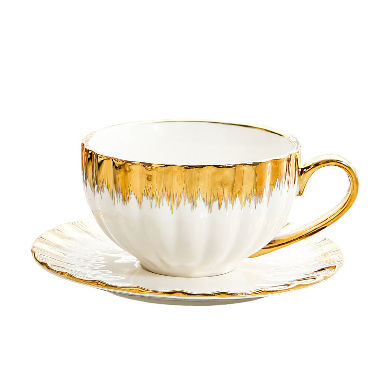 Elegant European Classic Gold-Plated Coffee Cup Set - 150ml