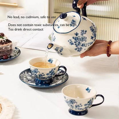 Timeless Blue & White Porcelain Coffee & Teacup Set