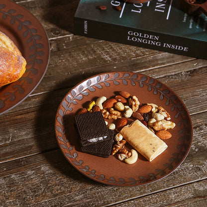 Maillard Style Retro Kiln- Transformed Ceramic Cups and Plates (12-Piece) Collection